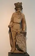Hans Multscher, The king of Bohemia,  1427-33, sandstone