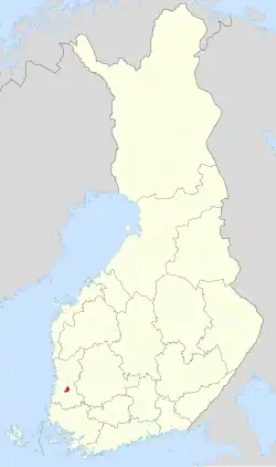 Location of Harjavalta in Finland