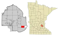 Location of Richfield within Hennepin County, Minnesota