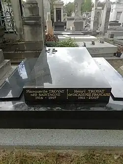 The tomb of Henri Troyat in Montparnasse Cemetery, Paris