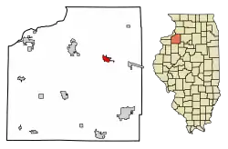 Location of Atkinson in Henry County, Illinois.