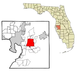 Location in Hillsborough County and the state of Florida