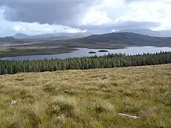 View of the loch from the shallow hill to the south