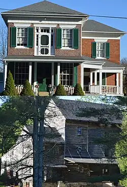A collage of Hite Store (above) and Woodson's Mill (below) in Lowesville.