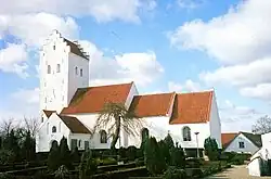 Holme-Olstrup Church, pictured from the south, February 25, 2006.