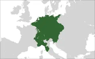 The Holy Roman Empire in c. 1600[dubious – discuss]