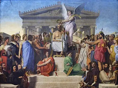 Apotheosis of Homer (1827) by Jean Auguste Dominique Ingres