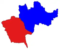 Location in Bawlakhe district (in red)