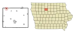 Location of Ottosen, Iowa