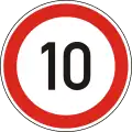 C-033-10 Speed limit (10 km/h)