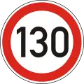 C-033-130 Speed limit (130 km/h)