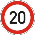 C-033-20 Speed limit (20 km/h)