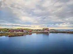 View of a hotel, just outside the village