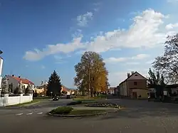 Centre of Hustopeče nad Bečvou