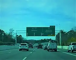 I-440 westbound near the junction with I-65