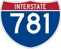 Interstate 781 marker