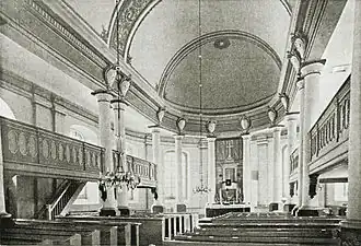 Interior of the church in 1925–1943
