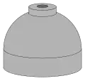 Illustration of cylinder shoulder painted grey for carbon dioxide