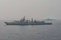 INS Mysore, Sanya and INS Ranvijay alongside USS Antietam on 8 February 2016