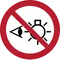 P075 – Do not stare at light source