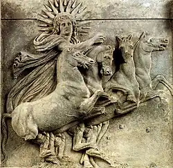 Helios in his chariot, early 4th century BC, Temple of Athena, Ilion