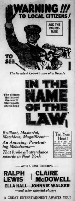 In the Name of the Law 1922