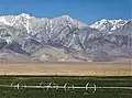 Independence Peak (east aspect, centered) from Owens Valley
