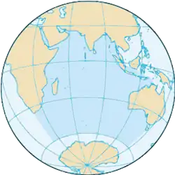 Map of the Indian Ocean
