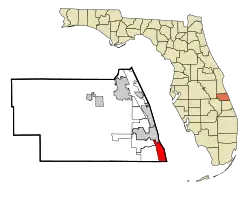 Location in Indian River County and the state of Florida