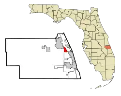 Location in Indian River County and the state of Florida