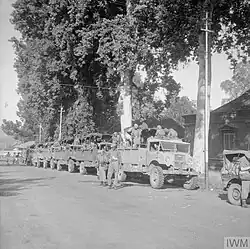 36th Brigade clear Batavia-Bandoeng road of snipers and ambush squads