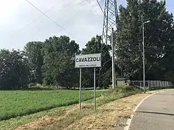 Entrance to the Cavazzoli urban area from via Campioli