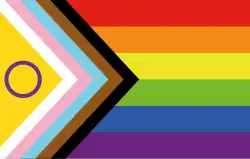 The Progress Pride flag with the intersex flag (2021)