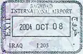 Iraqi exit stamp from 2004.