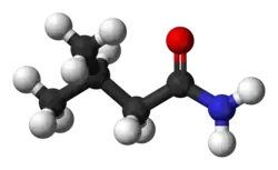Ball-and-stick model of isovaleramide