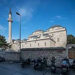 Exterior of the Mahmut Pasha Mosque in Istanbul (1462–63), with a two-dome layout