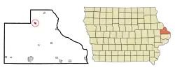 Location of La Motte, Iowa