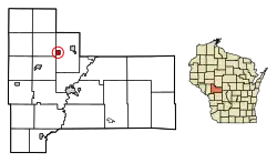 Location of Alma Center in Jackson County, Wisconsin.