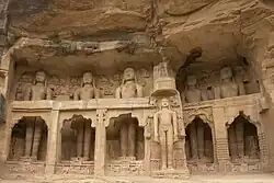 Tirthankara statues at Siddhachal Caves inside Gwalior Fort, Madhya Pradesh