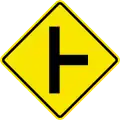 W24-2 3-leg intersection to the right