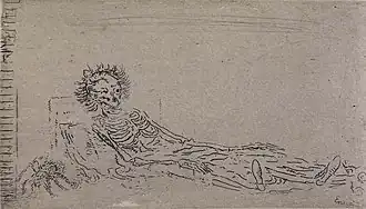 My Portrait in the Year 1960 (1888) etching, 6.9 × 12 cm, Museum of Fine Arts, Ghent