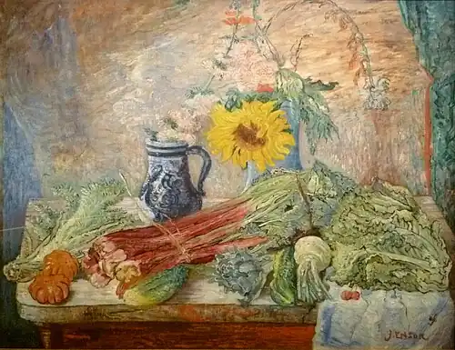 Flowers and Vegetables (1896), oil on canvas, 79 × 98 cm; collection Royal Museum of Fine Arts Antwerp
