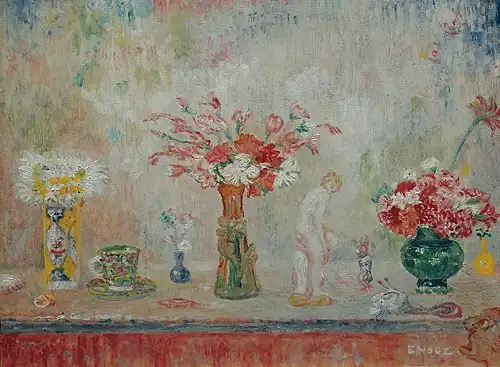 Fantastic Still Life (c. 1917), oil on canvas, 16 × 21.5 cm, Österreichische Galerie Belvedere, Vienna