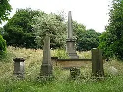 Grindlay-Simpson family grave (marked by tall obelisk), Warriston Cemetery, Edinburgh