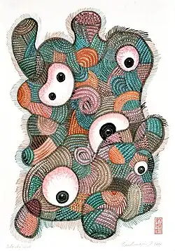 Japanese Ghost 3 (2011), woodcut