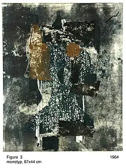 Figure 3, monotype 67 × 44&nbsp;cm, 1964