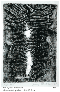 Neither creature nor tree (structural print), 15,5 x 10,5 cm, 1968