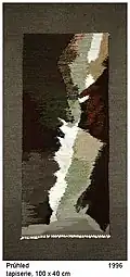 Opening, author's, hand-woven tapestry 100 × 40 cm, 1996