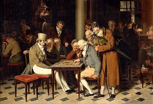 Checkers at the Lamblin Café in the Palais-Royal, 1824