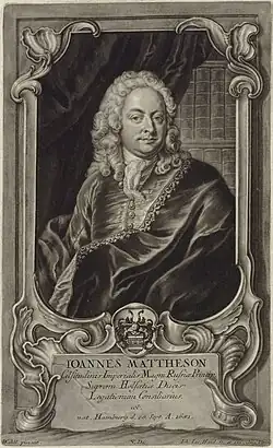 portrait of the music theorist Johann Mattheson